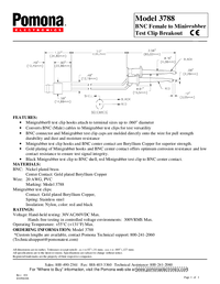 Thumbnail of document Data Sheet - 3788 BNC (F) To Minigrabber Test Clips